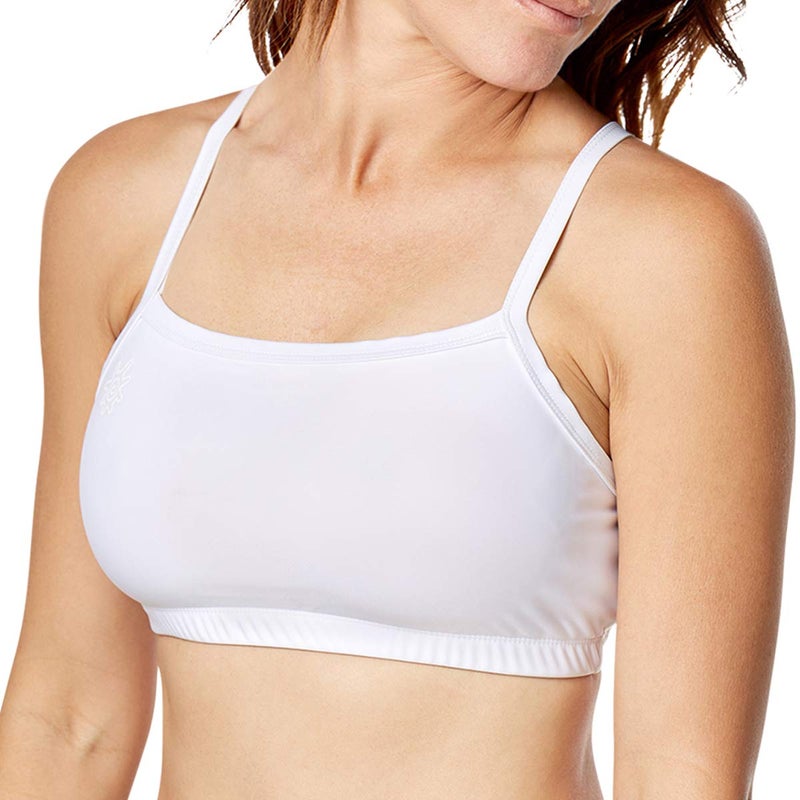 UV SKINZ Womenâ€™s Swim Bra with UPF 50+ Sun Protection â€“ Modest Swimsuit Top, Swim Bra for Under Swimsuit - White - M - Image 1